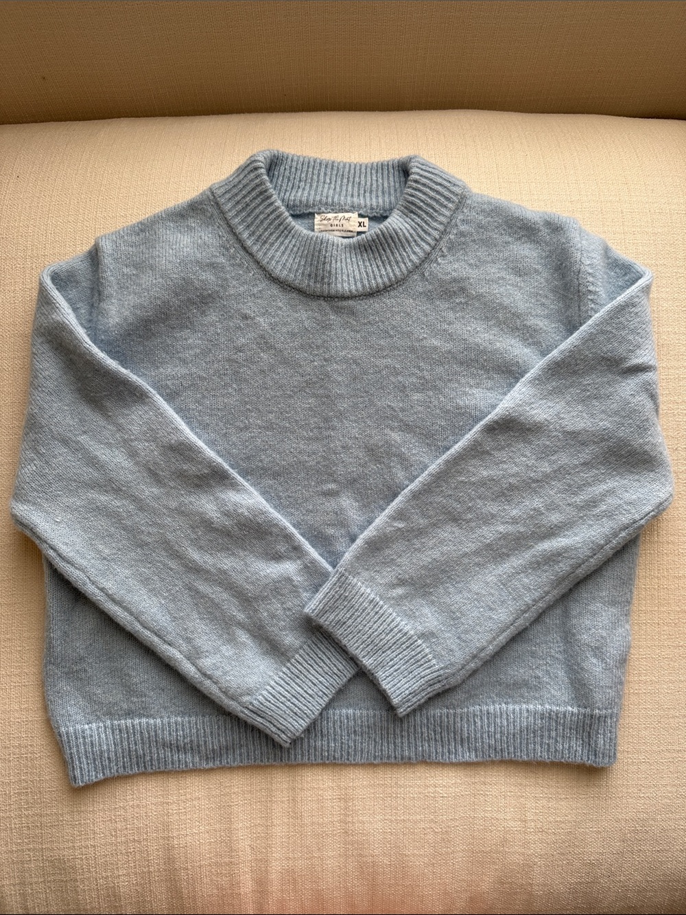 Shop The Mint Girls Light Blue Crewneck Sweater
Size XL(10)